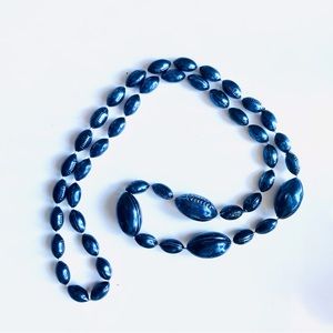 Royal Blue Football Necklace